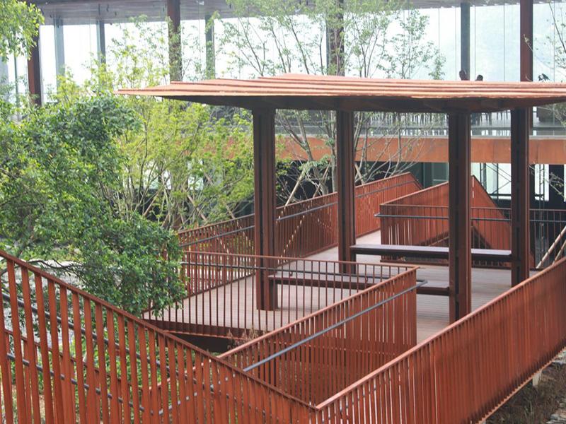Mountain Cliffside Elevated Pedestrian Skywalk